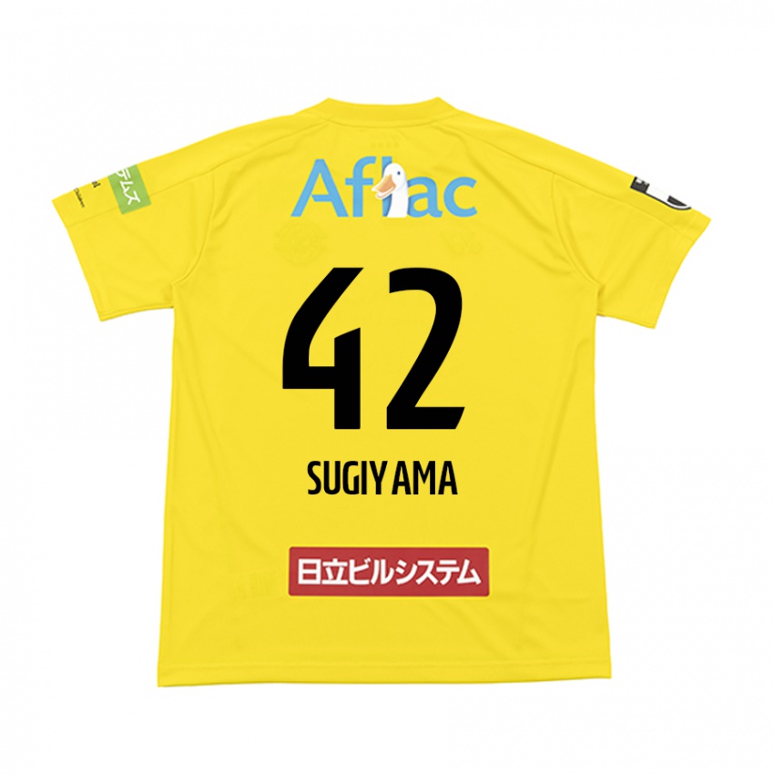 ילדים Shunnosuke Sugiyama #42 שחור צהוב ג'רזי ביתית 2025/26 חולצה קצרה