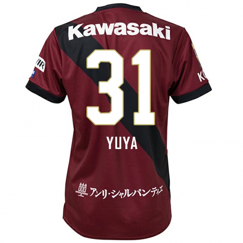ילדים Yuya Nakasaka #31 בורדו שחור ג'רזי ביתית 2025/26 חולצה קצרה