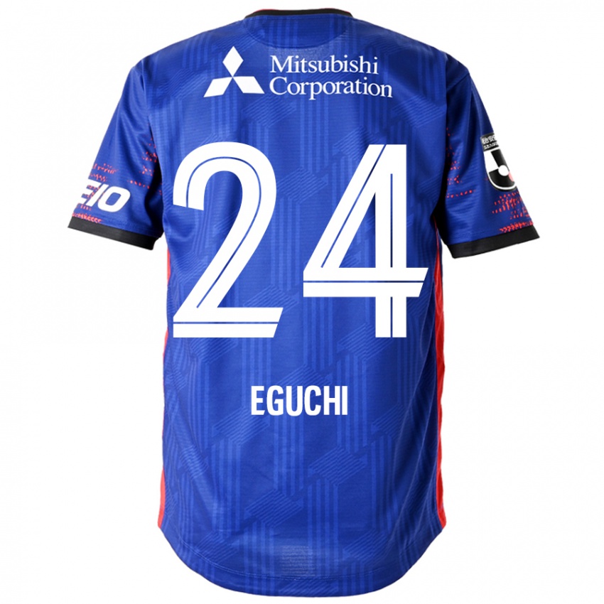 ילדים Kaito Eguchi #24 לבן שחור ג'רזי ביתית 2025/26 חולצה קצרה