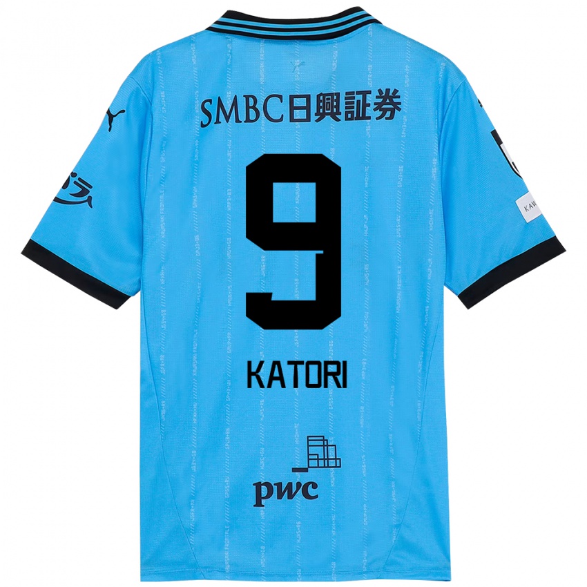 ילדים Takeshi Katori #9 לבן תכלת שמיים ג'רזי ביתית 2025/26 חולצה קצרה