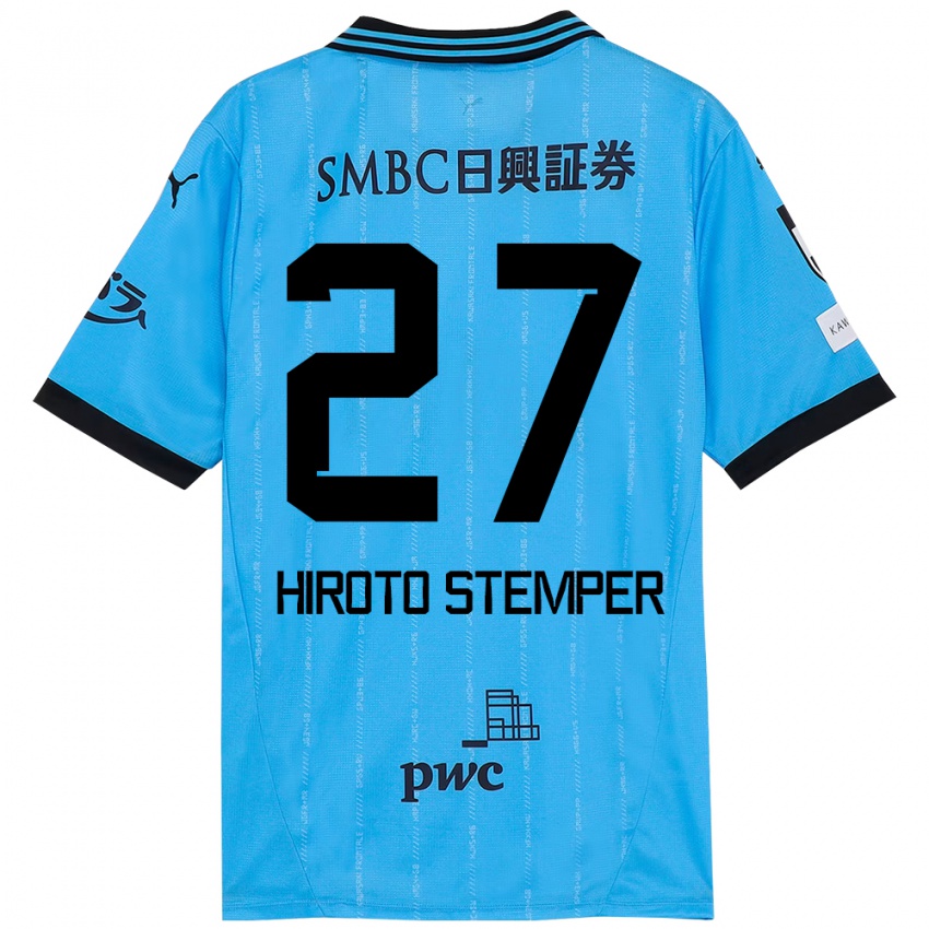 ילדים Luka Hiroto Stemper #27 לבן תכלת שמיים ג'רזי ביתית 2025/26 חולצה קצרה