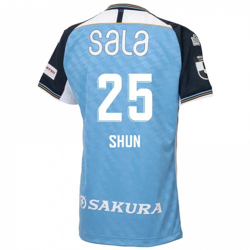 ילדים Shun Nakamura #25 תכלת שמיים שחור ג'רזי ביתית 2025/26 חולצה קצרה
