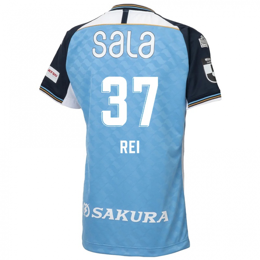 ילדים Rei Hirakawa #37 תכלת שמיים שחור ג'רזי ביתית 2025/26 חולצה קצרה