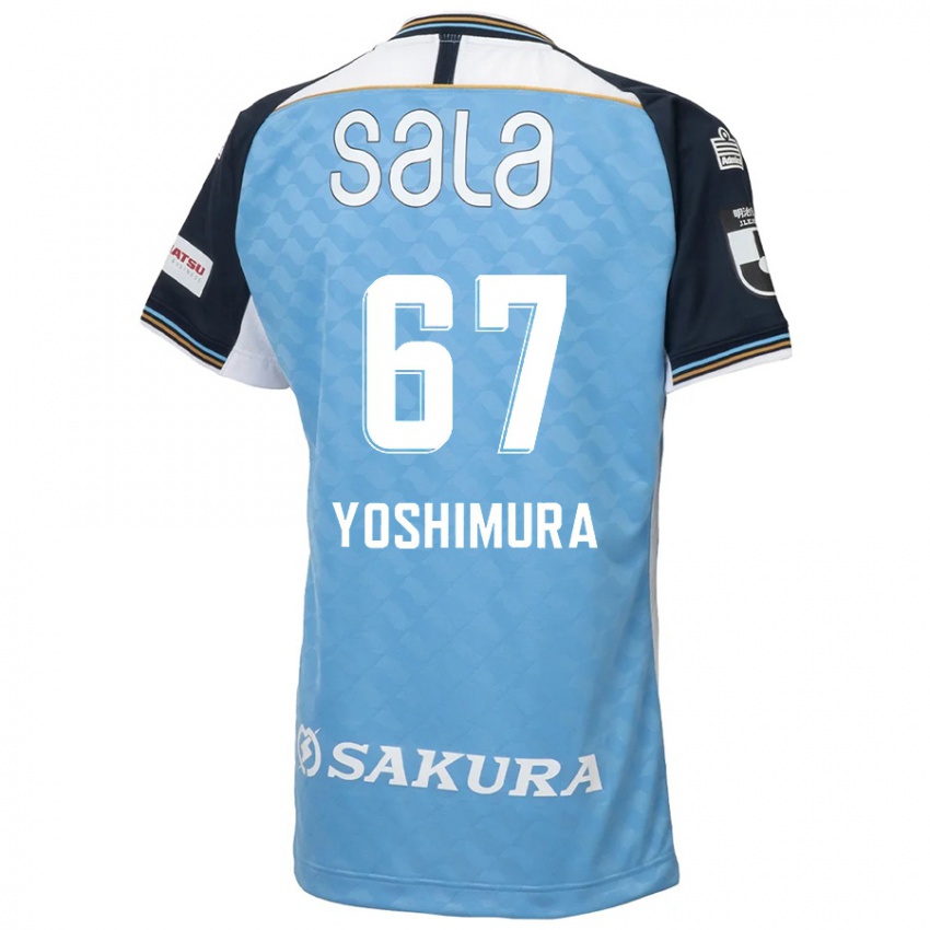 ילדים Ryusei Yoshimura #67 תכלת שמיים שחור ג'רזי ביתית 2025/26 חולצה קצרה