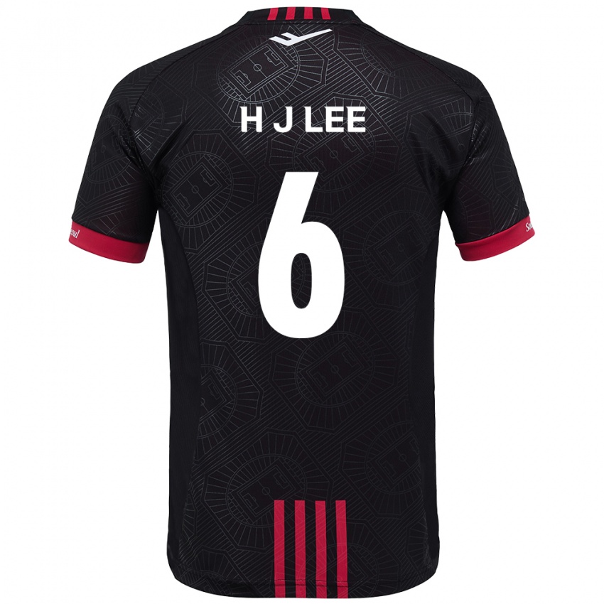 ילדים Ju-Hwan Lee #6 שחור אדום ג'רזי ביתית 2025/26 חולצה קצרה