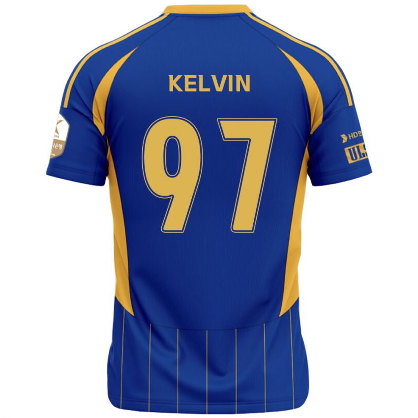 ילדים Kelvin #97 לבן תכלת שמיים ג'רזי ביתית 2025/26 חולצה קצרה