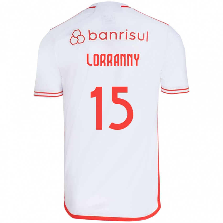 ילדים Lorranny #15 אדום לבן הרחק ג'רזי 2025/26 חולצה קצרה