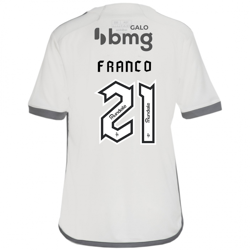 ילדים Alan Franco #21 לבן פנינה הרחק ג'רזי 2025/26 חולצה קצרה