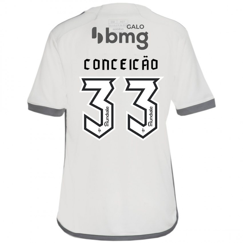 ילדים Robert Conceição #33 לבן שחור הרחק ג'רזי 2025/26 חולצה קצרה