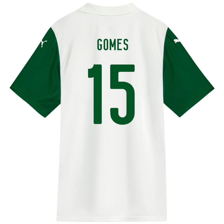 ילדים Bianca Gomes #15 ירוק לבן הרחק ג'רזי 2025/26 חולצה קצרה
