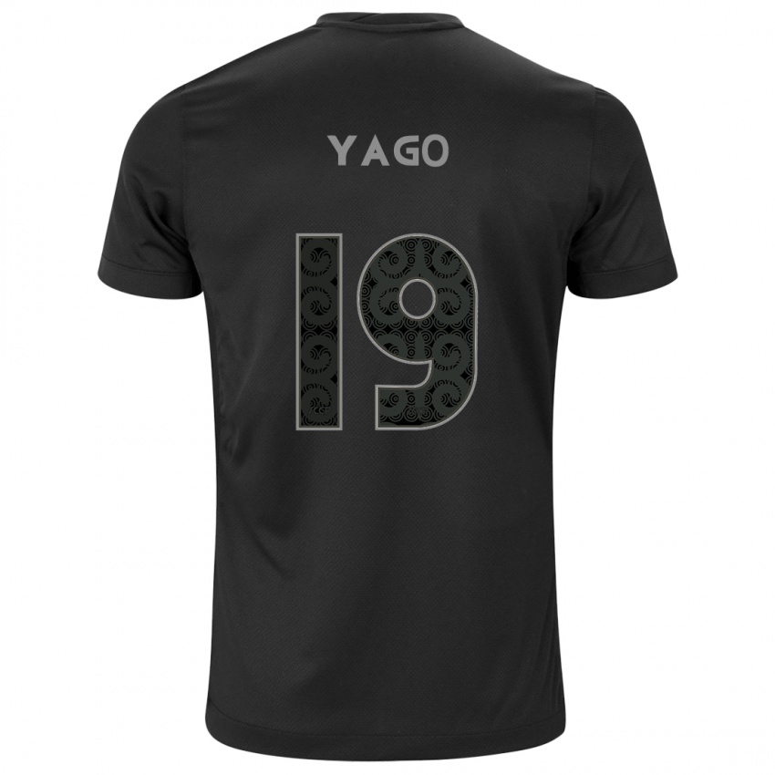 ילדים Yago #19 לבן שחור הרחק ג'רזי 2025/26 חולצה קצרה