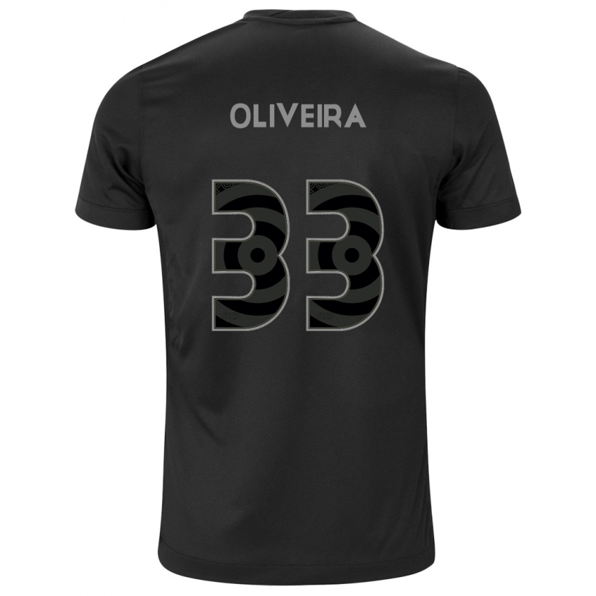 ילדים Ruan Oliveira #33 לבן שחור הרחק ג'רזי 2025/26 חולצה קצרה