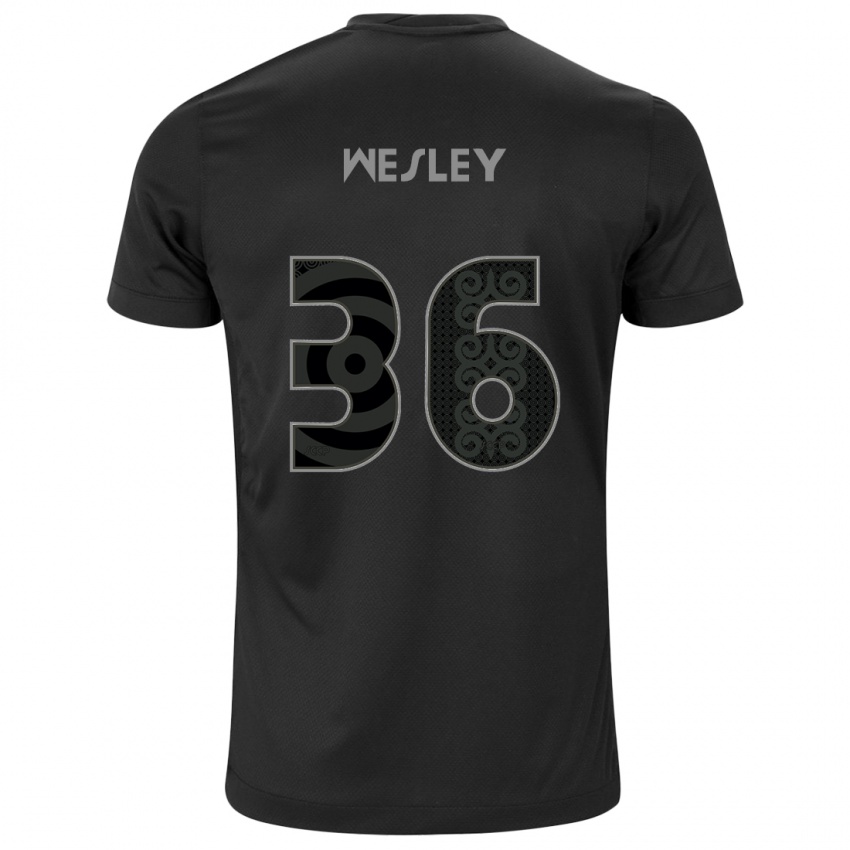 ילדים Wesley #36 לבן שחור הרחק ג'רזי 2025/26 חולצה קצרה