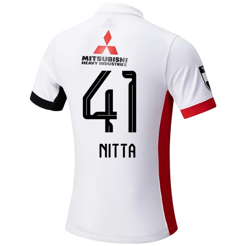 ילדים Rio Nitta #41 אדום לבן הרחק ג'רזי 2025/26 חולצה קצרה