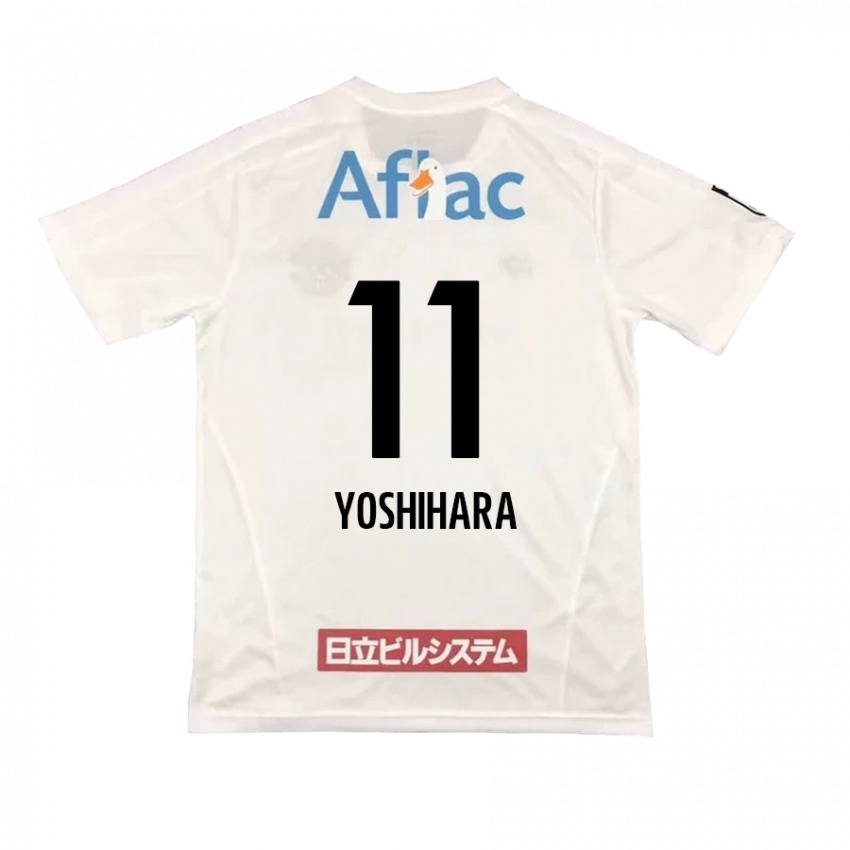 ילדים Futo Yoshihara #11 שחור צהוב הרחק ג'רזי 2025/26 חולצה קצרה