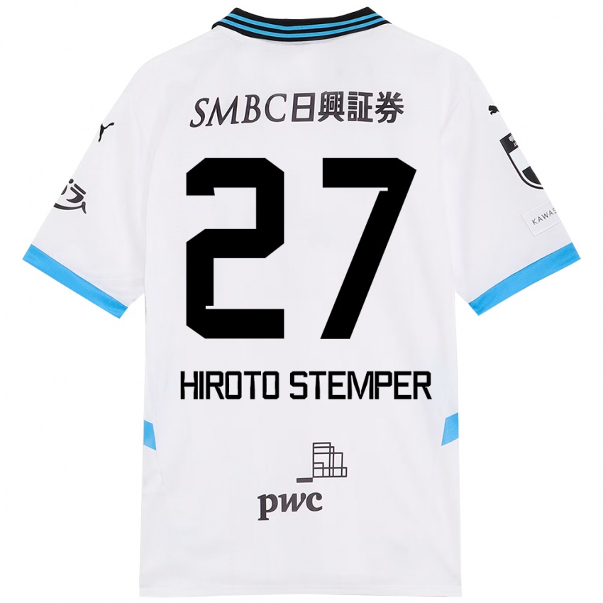 ילדים Luka Hiroto Stemper #27 תכלת שמיים שחור הרחק ג'רזי 2025/26 חולצה קצרה