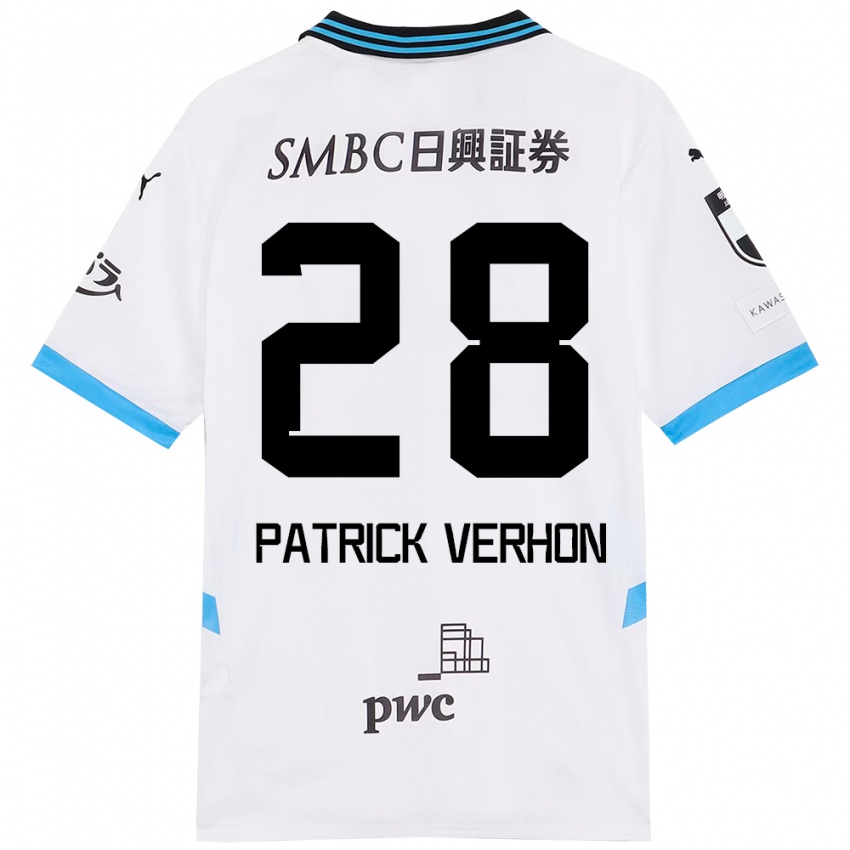 ילדים Patrick Verhon #28 תכלת שמיים שחור הרחק ג'רזי 2025/26 חולצה קצרה