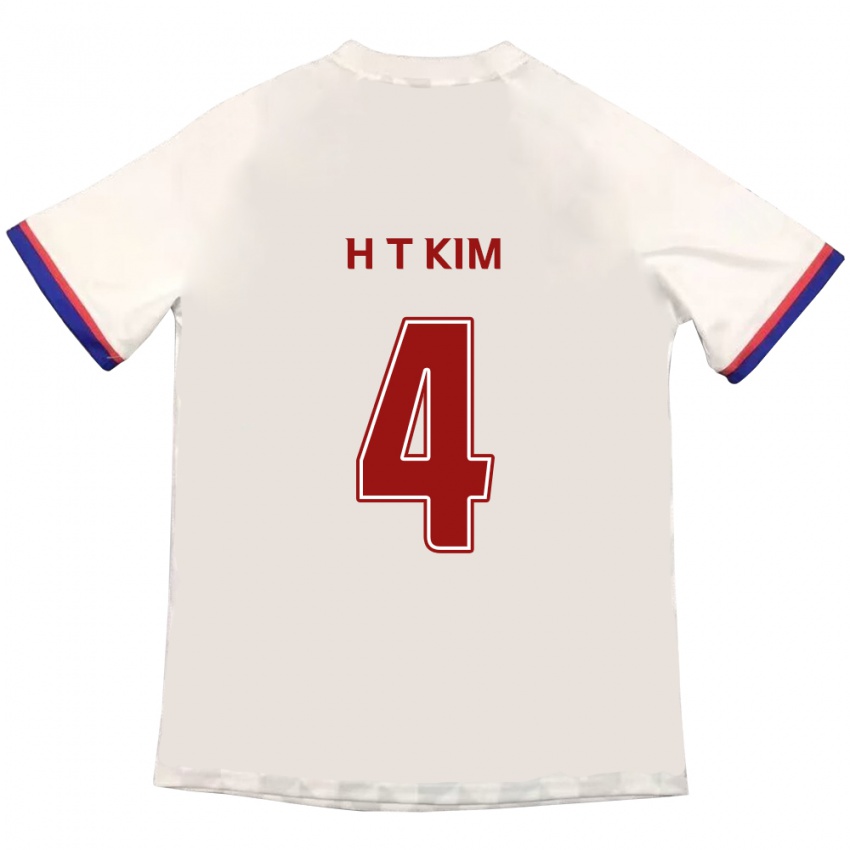 ילדים Tae-Han Kim #4 כחול מלכותי אדום הרחק ג'רזי 2025/26 חולצה קצרה