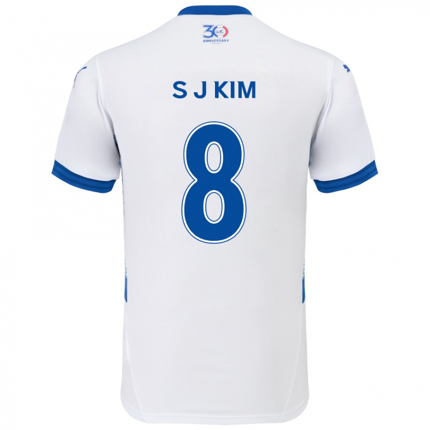 ילדים Ji-Sung Kim #8 כחול מלכותי לבן הרחק ג'רזי 2025/26 חולצה קצרה
