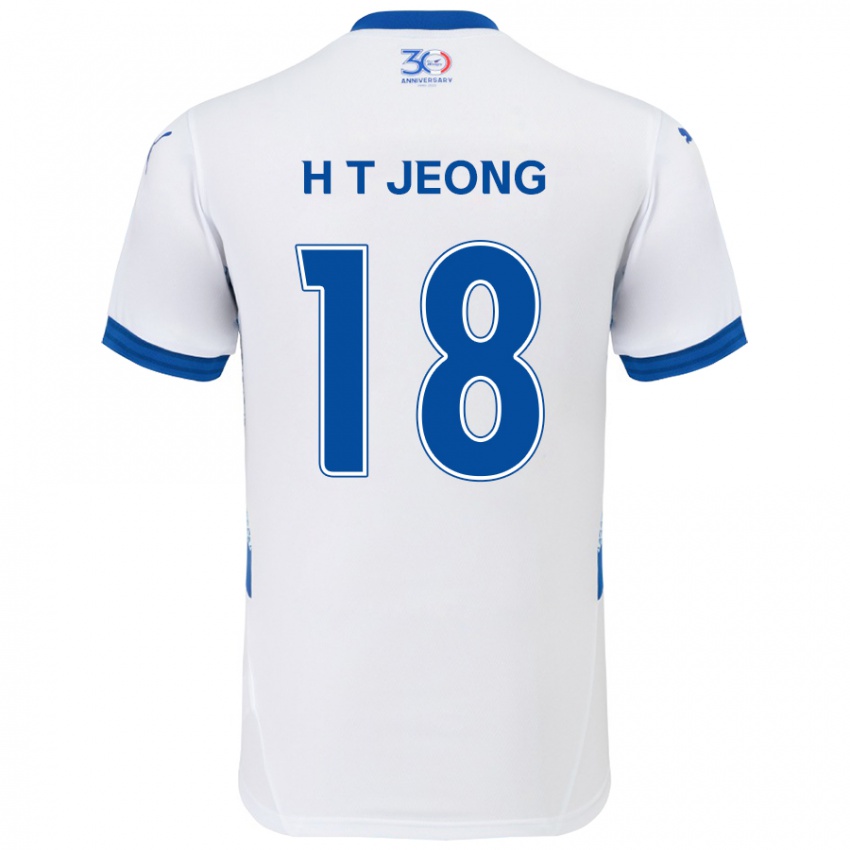 ילדים Tae-Hwan Jeong #18 כחול מלכותי לבן הרחק ג'רזי 2025/26 חולצה קצרה