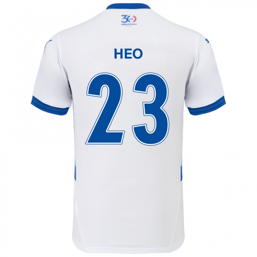 ילדים Hwan Heo #23 כחול מלכותי לבן הרחק ג'רזי 2025/26 חולצה קצרה