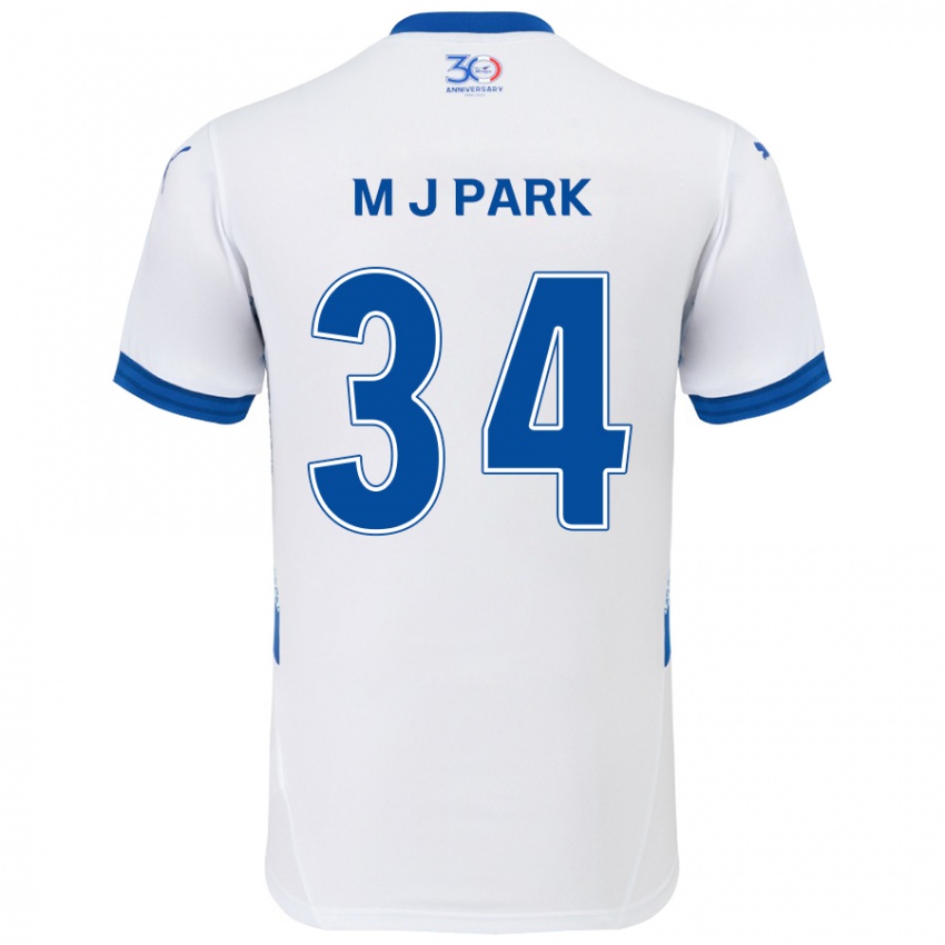 ילדים Ji-Min Park #34 כחול מלכותי לבן הרחק ג'רזי 2025/26 חולצה קצרה