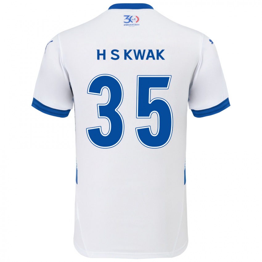 ילדים Sung-Hoon Kwak #35 כחול מלכותי לבן הרחק ג'רזי 2025/26 חולצה קצרה