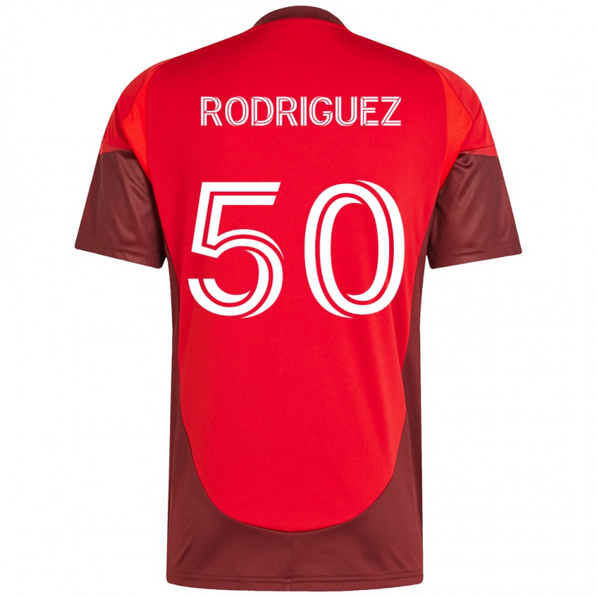גברים Abraham Rodriguez #50 לבן אדום ג'רזי ביתית 2025/26 חולצה קצרה