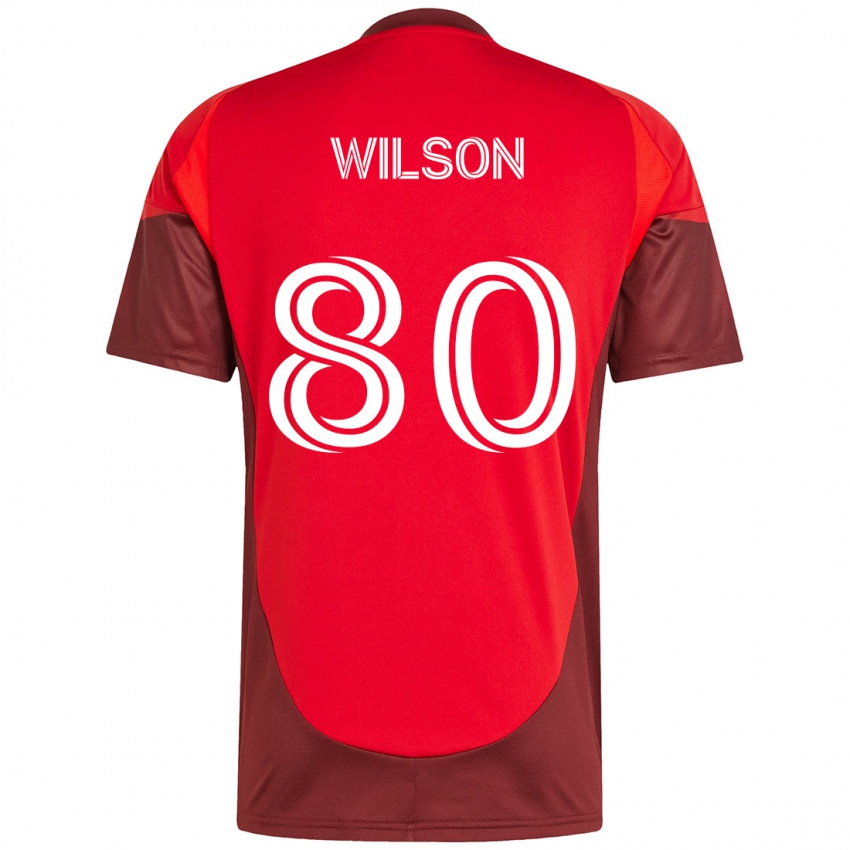 גברים Shafique Wilson #80 לבן אדום ג'רזי ביתית 2025/26 חולצה קצרה