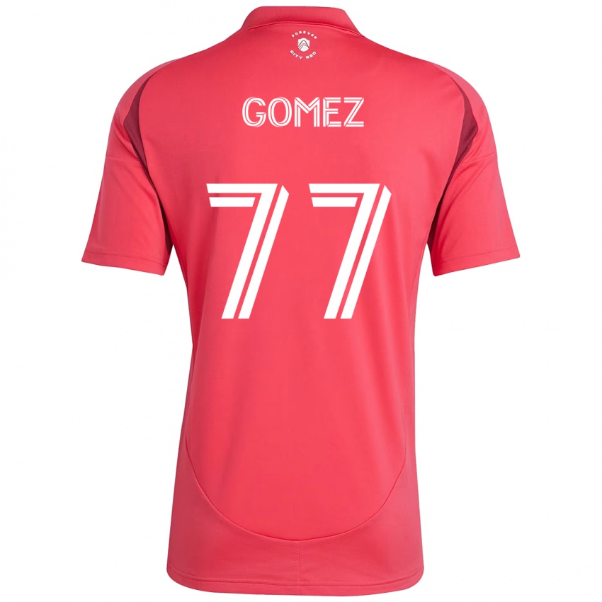גברים Sam Gomez #77 לבן מג'נטה ג'רזי ביתית 2025/26 חולצה קצרה