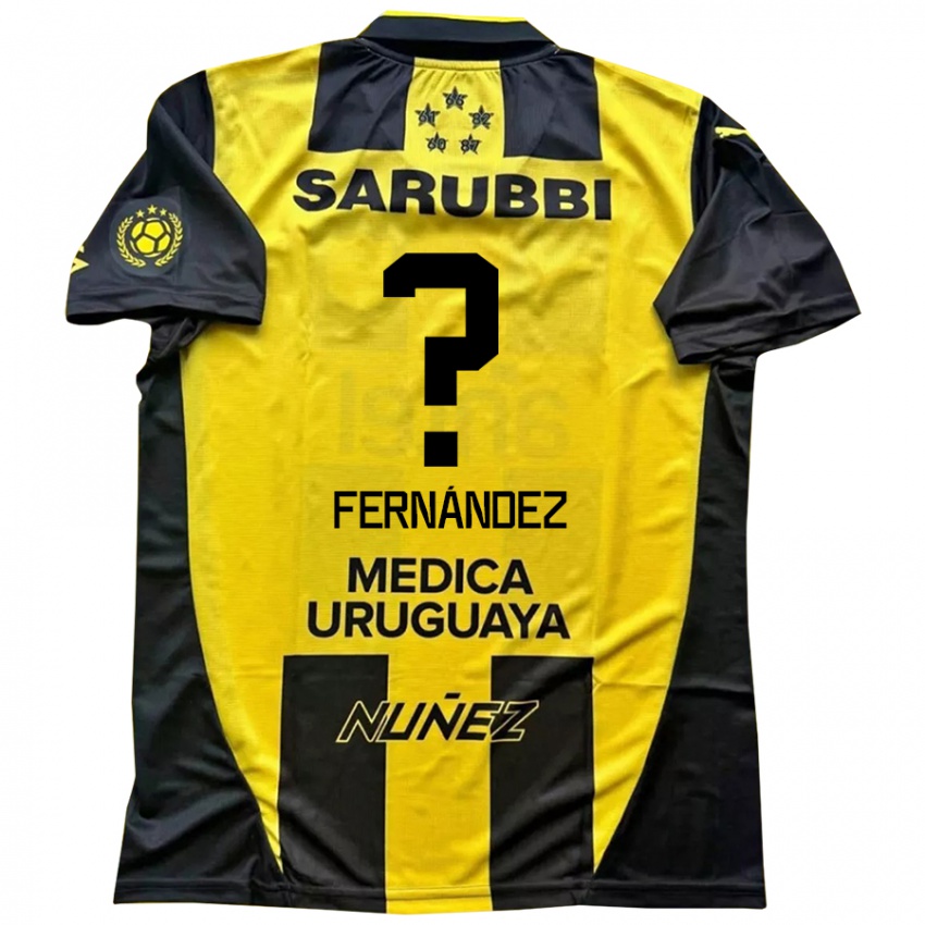 גברים Faustino Fernández #0 שחור צהוב ג'רזי ביתית 2025/26 חולצה קצרה