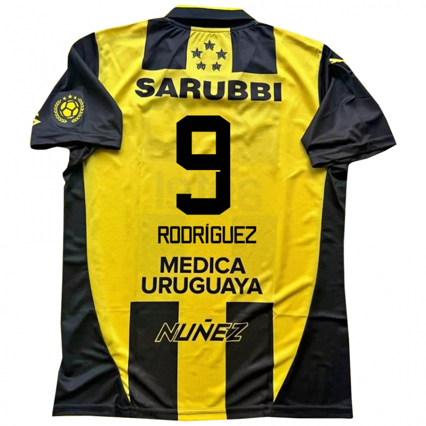 גברים Agustín Rodríguez #9 שחור צהוב ג'רזי ביתית 2025/26 חולצה קצרה