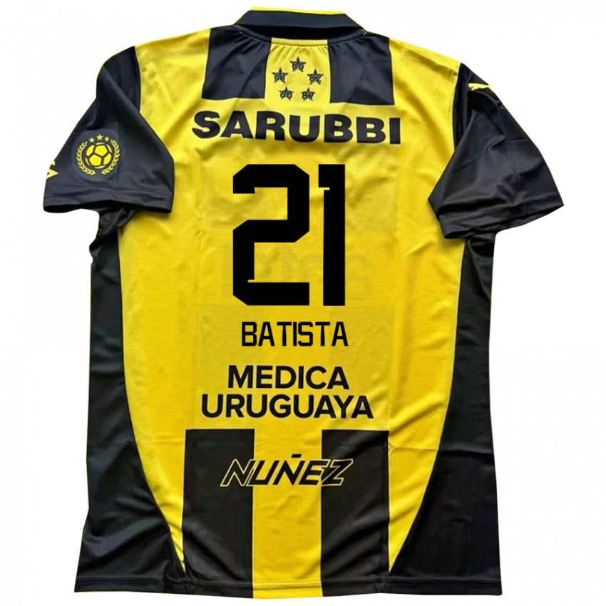 גברים Facundo Batista #21 שחור צהוב ג'רזי ביתית 2025/26 חולצה קצרה