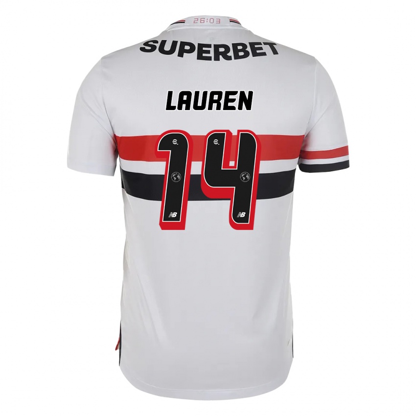 גברים Lauren #14 שחור אדום ג'רזי ביתית 2025/26 חולצה קצרה