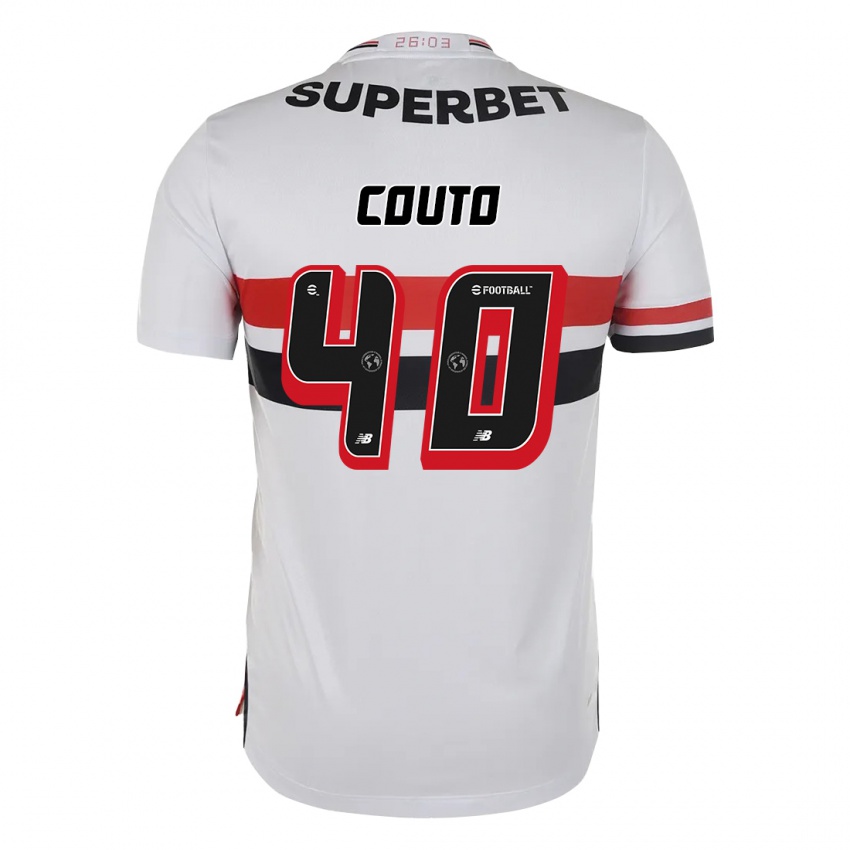גברים Thiago Couto #40 שחור אדום ג'רזי ביתית 2025/26 חולצה קצרה