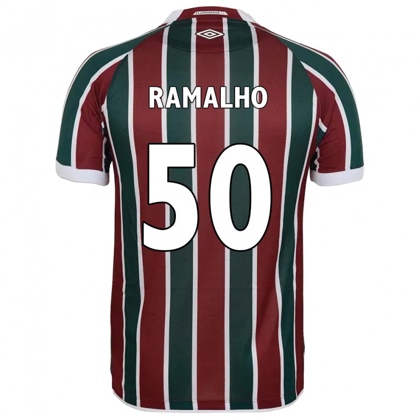 גברים גוסטבו רמליו ברמר פינטו #50 לבן ירוק חום-ערמוני ג'רזי ביתית 2025/26 חולצה קצרה