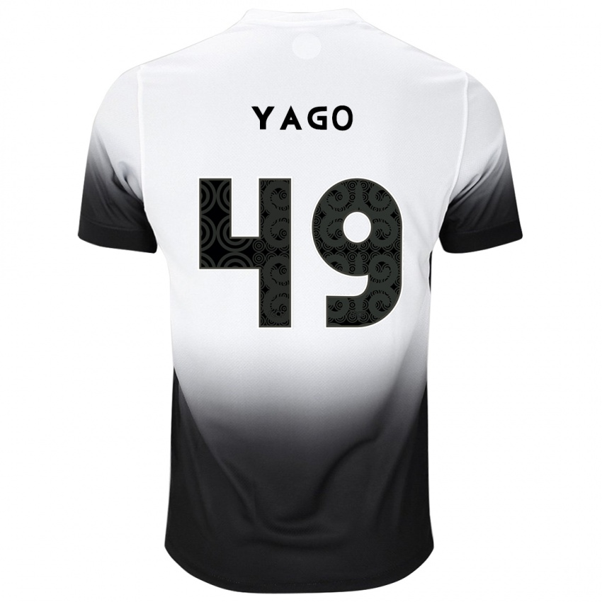 גברים Yago #49 שחור לבן ג'רזי ביתית 2025/26 חולצה קצרה