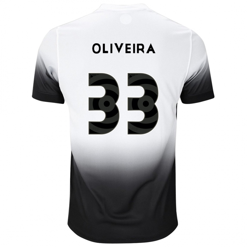 גברים Ruan Oliveira #33 שחור לבן ג'רזי ביתית 2025/26 חולצה קצרה