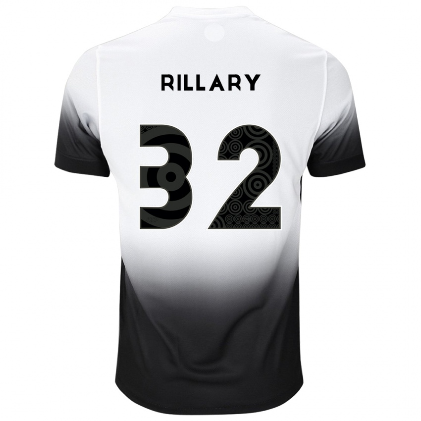 גברים Rillary #32 שחור לבן ג'רזי ביתית 2025/26 חולצה קצרה