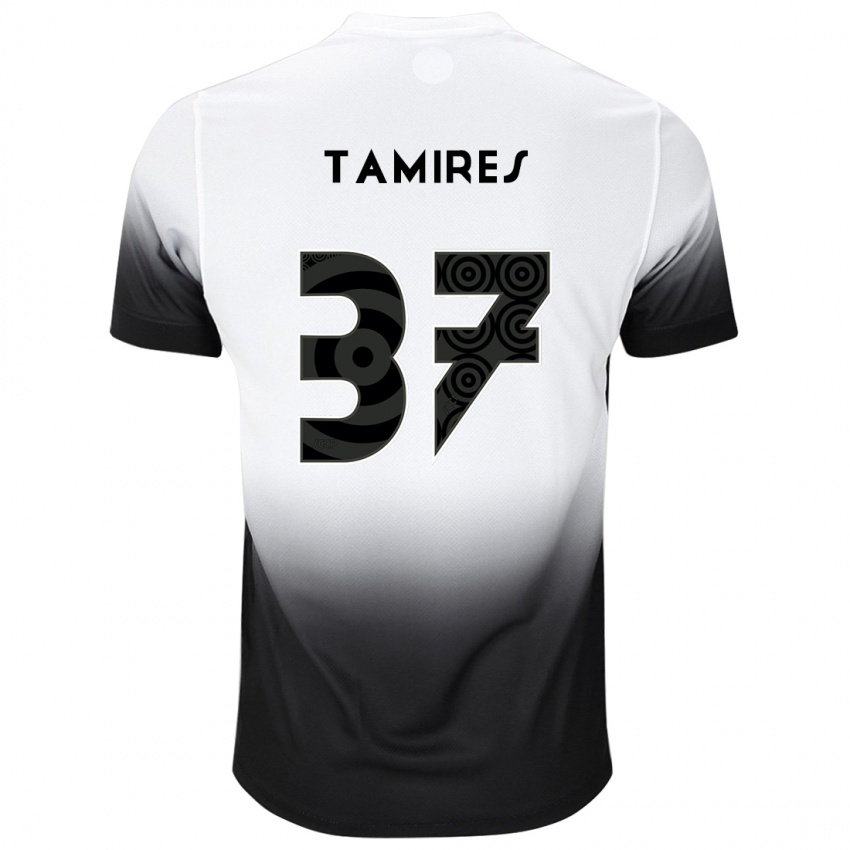 גברים Tamires #37 שחור לבן ג'רזי ביתית 2025/26 חולצה קצרה