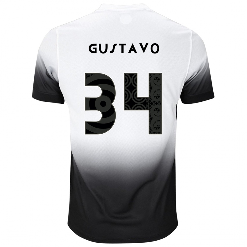 גברים Raul Gustavo Pereira Bicalho #34 שחור לבן ג'רזי ביתית 2025/26 חולצה קצרה