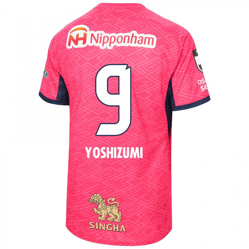 גברים Warai Yoshizumi #9 לבן ורוד סאקורה ג'רזי ביתית 2025/26 חולצה קצרה