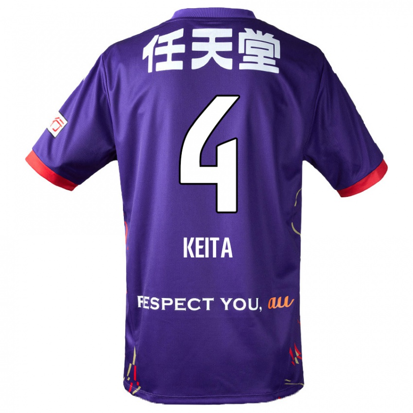 גברים Keita Matsuda #4 סגול לבן שחור ג'רזי ביתית 2025/26 חולצה קצרה
