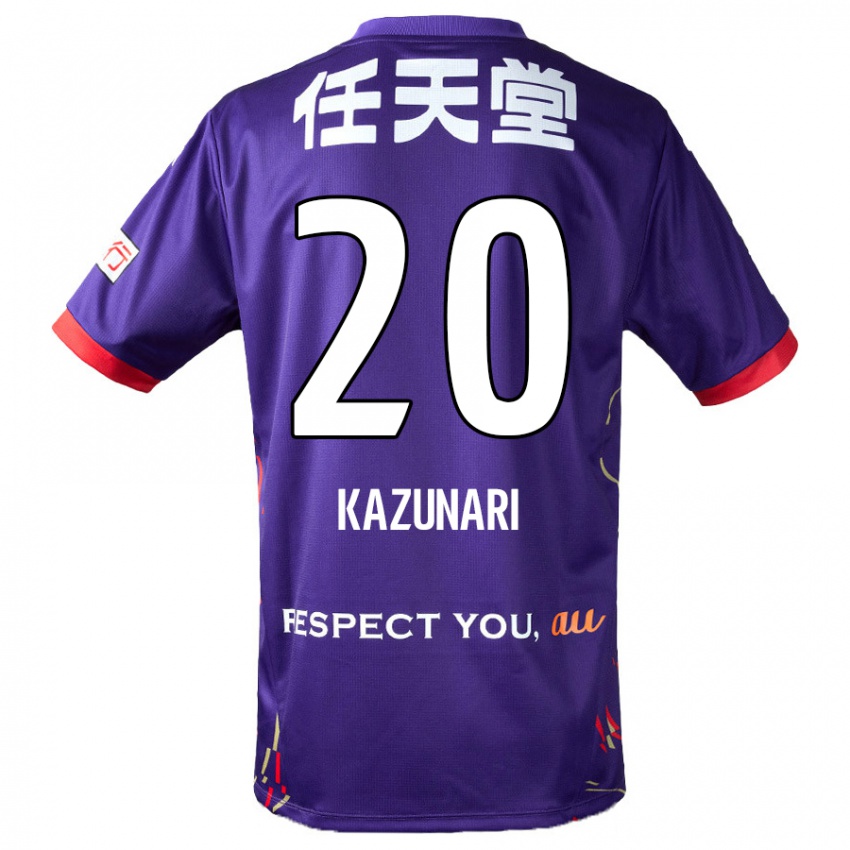 גברים Kazunari Kita #20 סגול לבן שחור ג'רזי ביתית 2025/26 חולצה קצרה