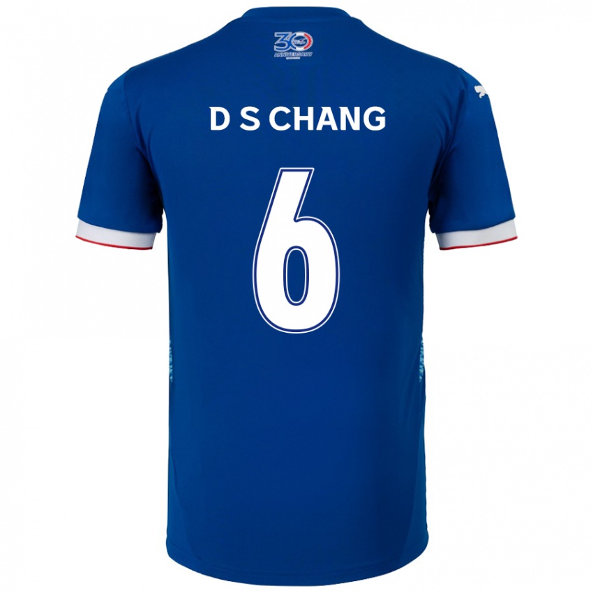 גברים Se-Dong Chang #6 לבן כחול מלכותי ג'רזי ביתית 2025/26 חולצה קצרה