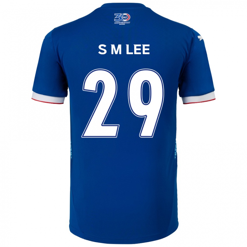 גברים Sang-Min Lee #29 לבן כחול מלכותי ג'רזי ביתית 2025/26 חולצה קצרה