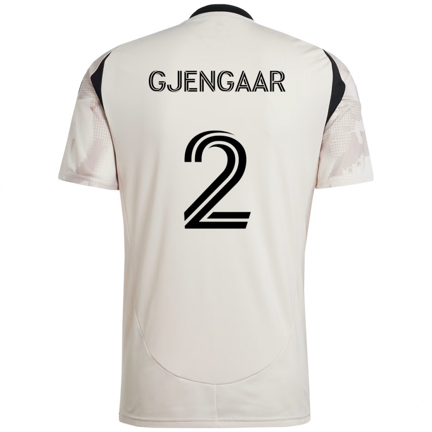 גברים Dennis Gjengaar #2 אדום שחור הרחק ג'רזי 2025/26 חולצה קצרה