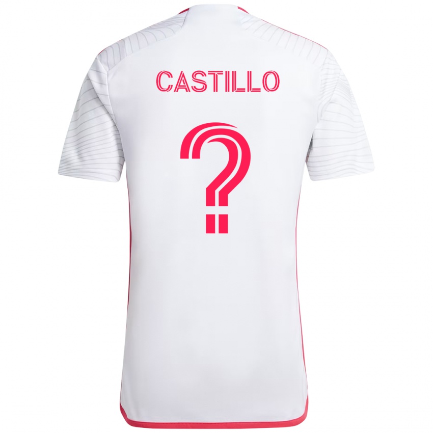 גברים Jayson Castillo #0 מג'נטה לבן הרחק ג'רזי 2025/26 חולצה קצרה