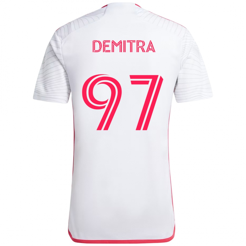 גברים Lucas Demitra #97 לבן מג'נטה הרחק ג'רזי 2025/26 חולצה קצרה