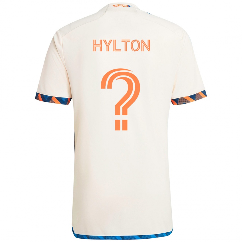 גברים Justin Hylton #0 לבן כחול כתום הרחק ג'רזי 2025/26 חולצה קצרה